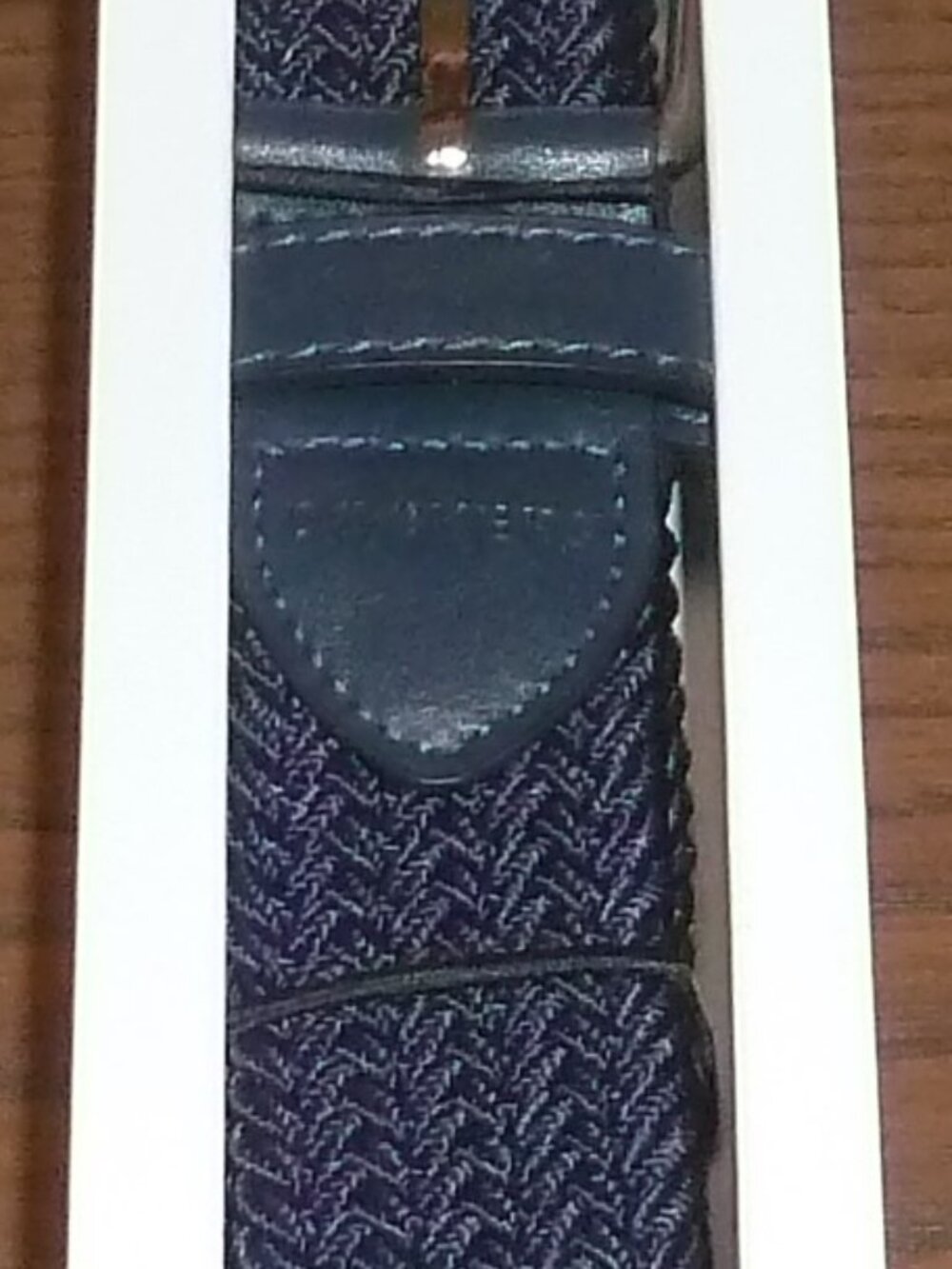 Dockers Stretch Belt - Navy Blue, Silver Hardware Mens Large / Extra Large